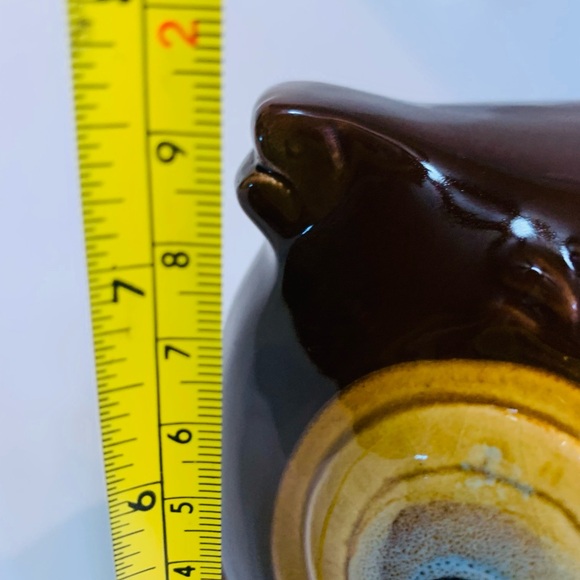 Gibson Home Brown And Gold Ceramic Owl Cookie Jar Canister 7.5” Vintage - Picture 8 of 8